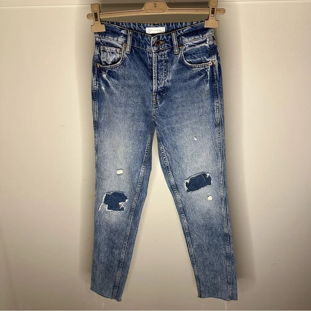 ANINE BING Betty High Rise Relaxed Slim Jeans SZ 23 - Picture 3 of 8